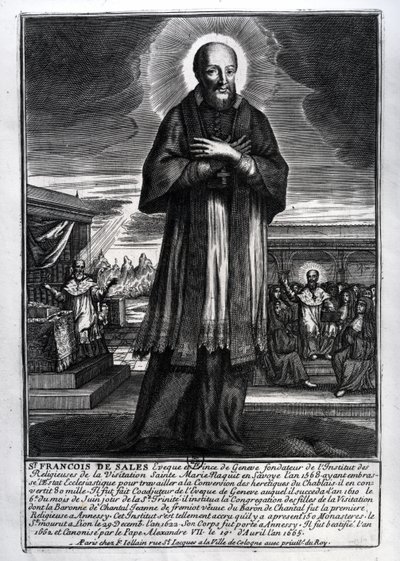 Saint Francois de Sales (1568-1622) af French School